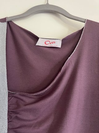 T-shirt donna Over XL con sole paillettes