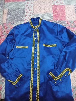 Camisa Moros Marroquí Elda Azul y Oro