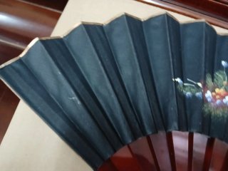 Abanico antiguo pintado a mano