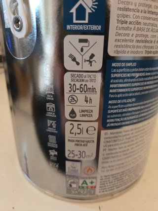Esmalte al agua Oxiron Blanco 2,5L