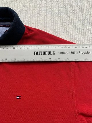 Tommy Hilfiger red polo shirt men size XXL regular fit vintage casual very good condition