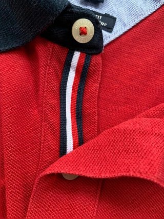 Tommy Hilfiger red polo shirt men size XXL regular fit vintage casual very good condition