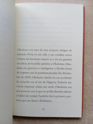 Todos deberíamos ser feministas. Ngozi Adichie.