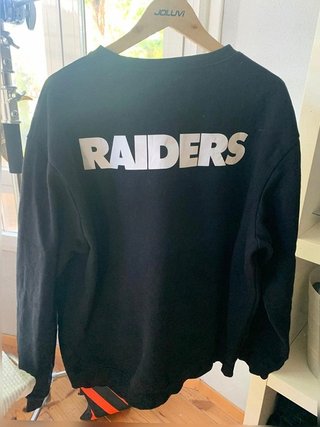 Vintage Raiders NFL Sweatshirt Black XXL Oversized Graphic Logo