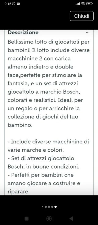 Lotto Macchinine e Attrezzi Bosch Bimbo
