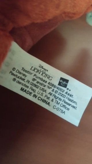 Peluche Pumbaa Il Re Leone Disney NUOVO