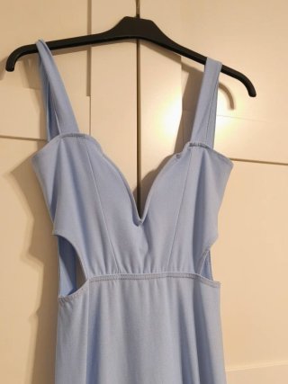 Vestido largo invitada azul