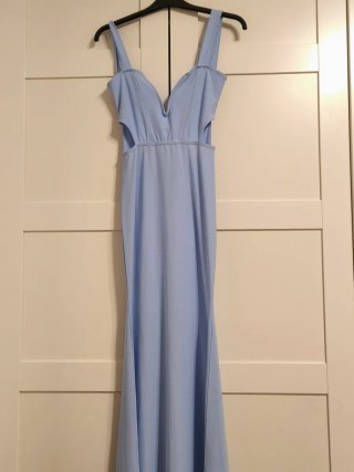 Vestido largo invitada azul