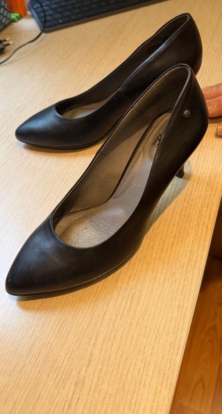 Zapatos Picolino Salón Tacón Mediano Negros