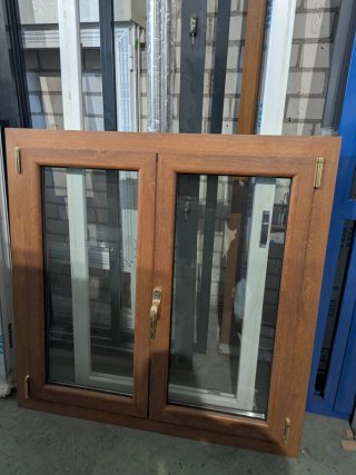 Ventana aluminio color embero de 2 hojas