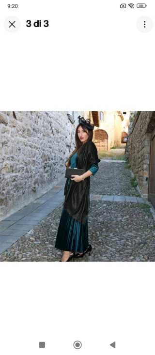 Stola coprispalle nero tessuto seta e cotone