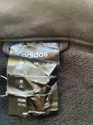 Adidas Black Zip Up Track Jacket Big Logo Sleeves Sportswear