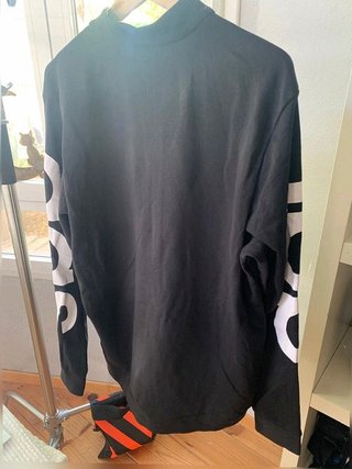 Adidas Black Zip Up Track Jacket Big Logo Sleeves Sportswear