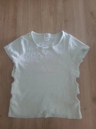 Camiseta Zara verde talla XS
