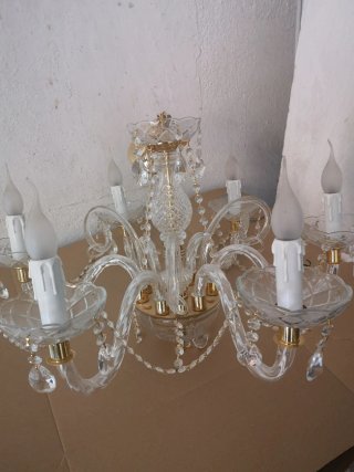 Lámpara de cristal Strauss dorada
