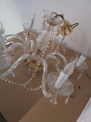 Lámpara de cristal Strauss dorada