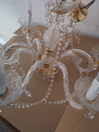 Lámpara de cristal Strauss dorada