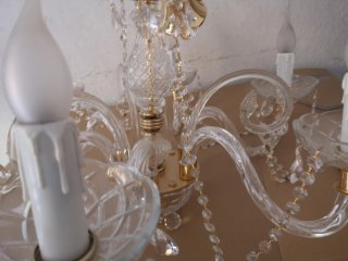 Lámpara de cristal Strauss dorada