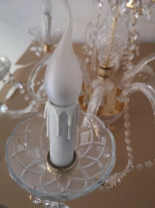 Lámpara de cristal Strauss dorada