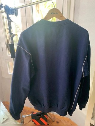 Vintage New England Patriots NFL Sweatshirt Embroidered Logo Navy Blue