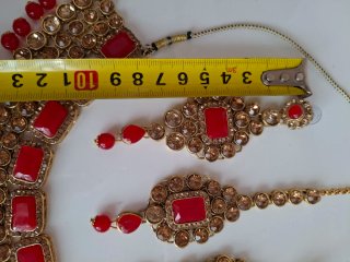 Conjunto Joyas  piedras Dorado Champagne