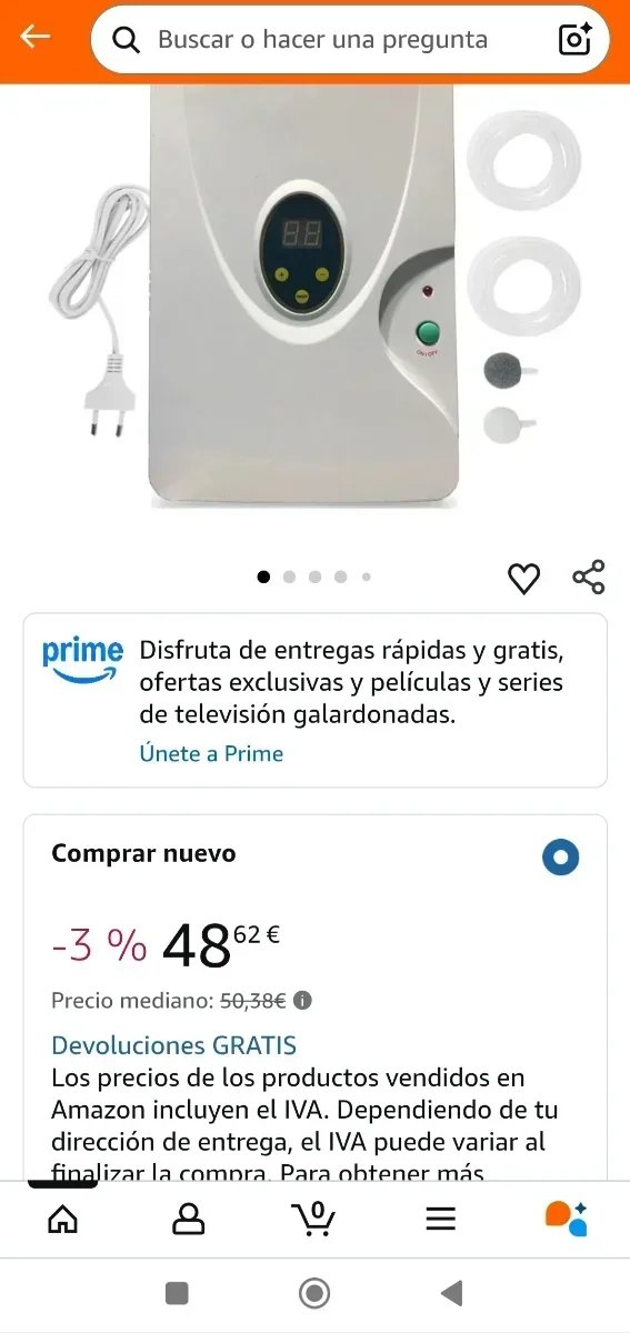 Generador Ozono Aire y Agua