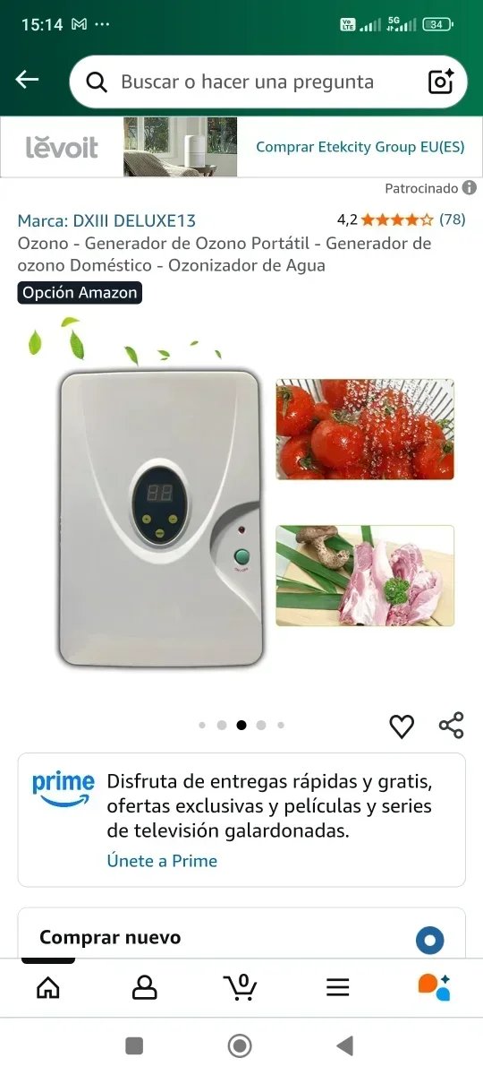 Generador Ozono Aire y Agua
