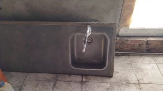 Encimera madera gris 1,68m x 0,6m