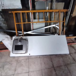 Encimera madera gris 1,68m x 0,6m