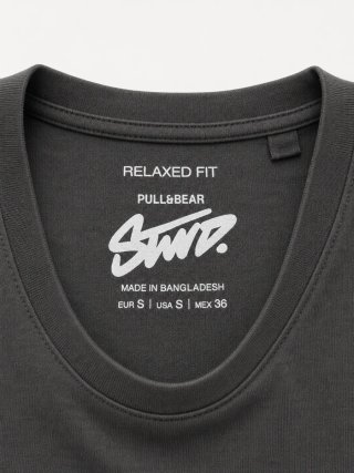 Camiseta Pull&Bear SWTD Negra
