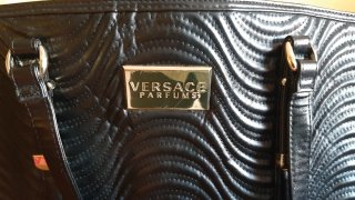 Borsa Tote Versace Parfums nera grande