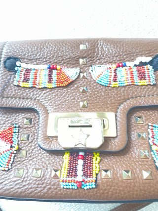 Bolso bandolera Ash piel abalorios