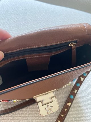Bolso bandolera Ash piel abalorios