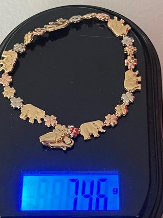Pulsera 3 Oros Elefantes