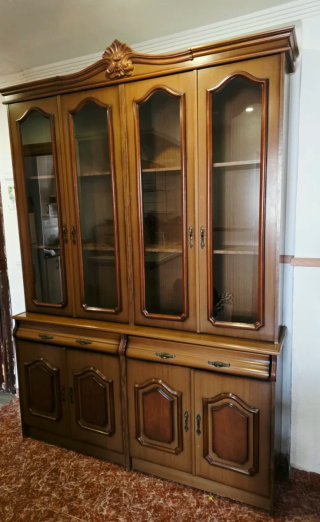 Preciosa Vitrina Madera Estilo Vintage / Clásico