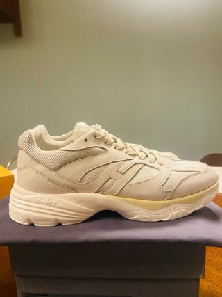 Hogan Sneakers Beige/Bianche Tg 42 Pari al Nuovo
