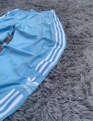 Pantalones Paracaídas Adidas Vintage Azules