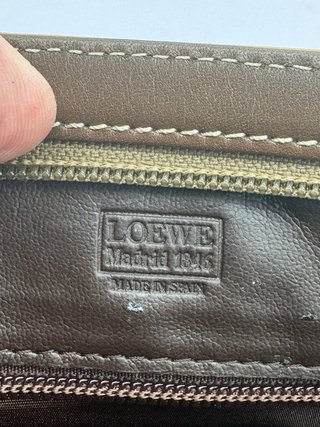 Bolso Loewe Piel Marrón y Dorado