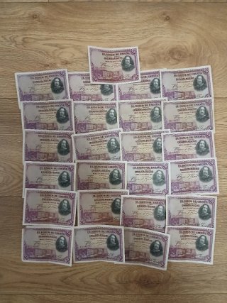 90 Billetes Españoles Antiguos