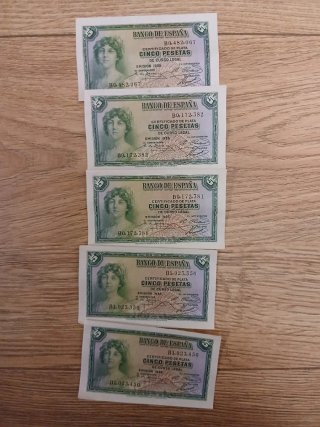90 Billetes Españoles Antiguos