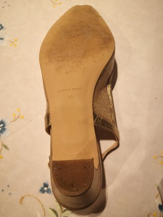Zapatos Salón Destalonados Argenta Dorados