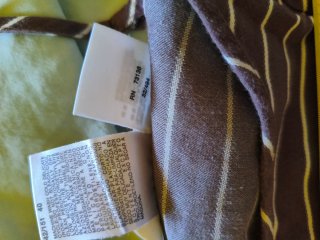 Max Mara Abito estivo in lino a righe Marrone Bianco