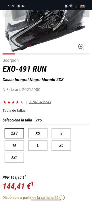 Casco Scorpion Exo 491 Morado Nuevo