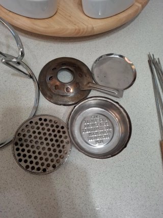 Set fonduta arancione con ciotoline