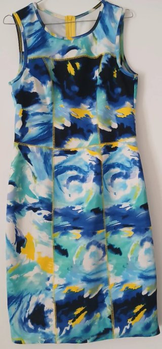 Vestito donna smanicato fantasia