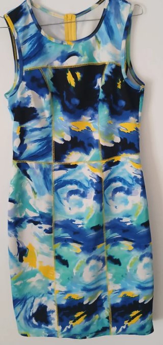 Vestito donna smanicato fantasia