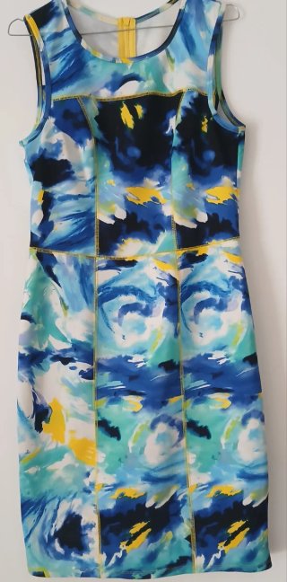 Vestito donna smanicato fantasia