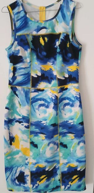 Vestito donna smanicato fantasia