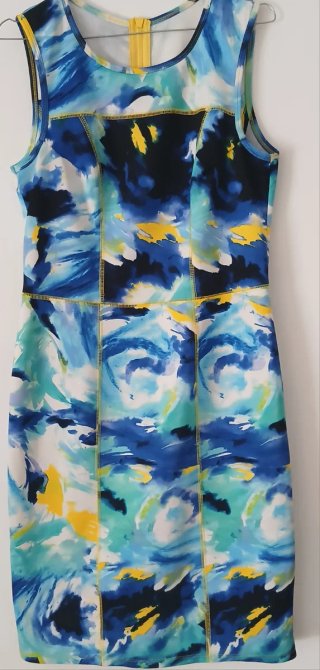 Vestito donna smanicato fantasia