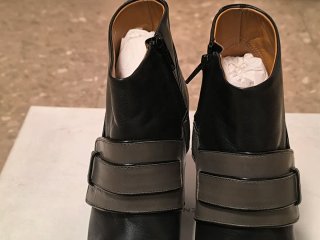 Botines Balenciaga Piel Gris/Negro Talla 39